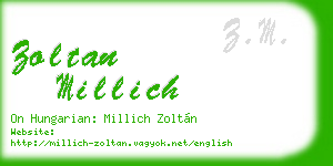 zoltan millich business card